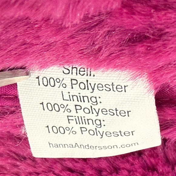 Hanna Andersson Reversible Jacket Girls 130 Pink Sherpa /Pink Orange Stripe Coat - Picture 5 of 7